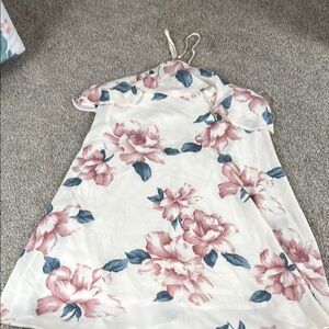 Francesca's Collections Floral Dress - White and Pink